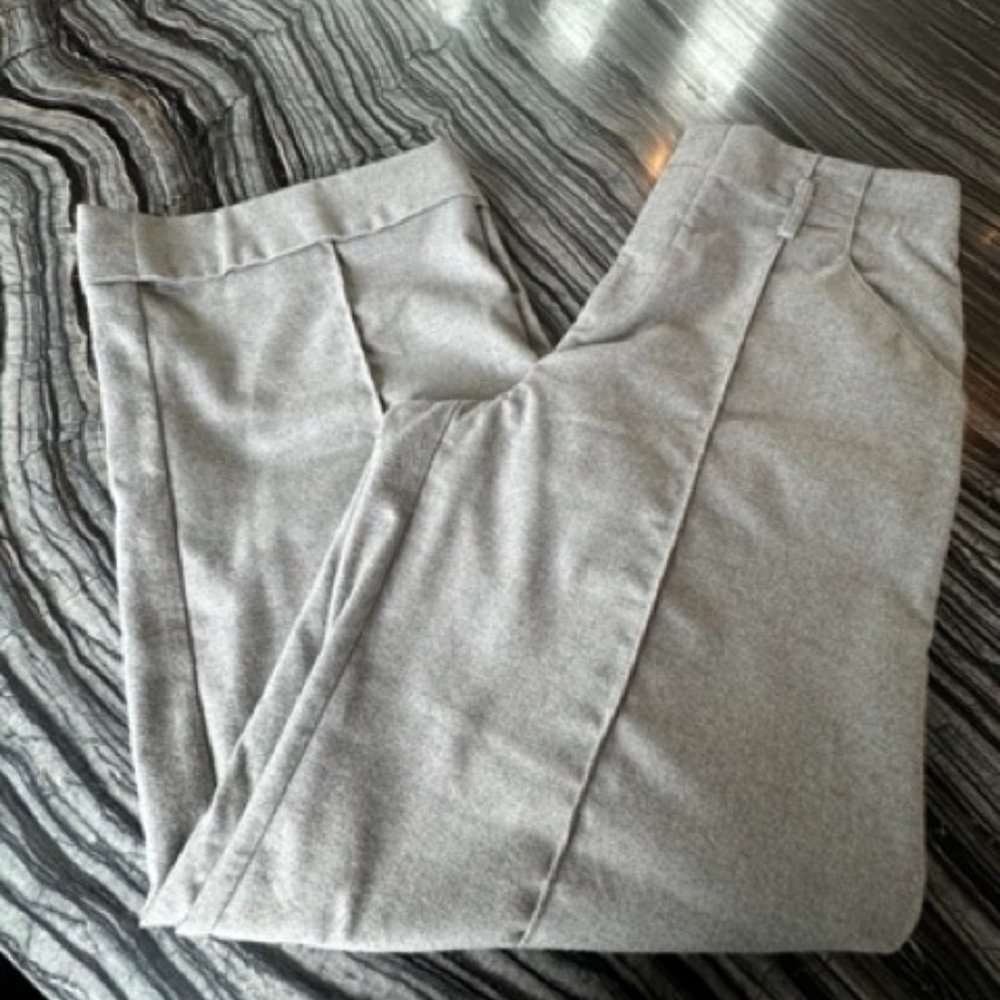 Wide-Legged, Flannel Trousers